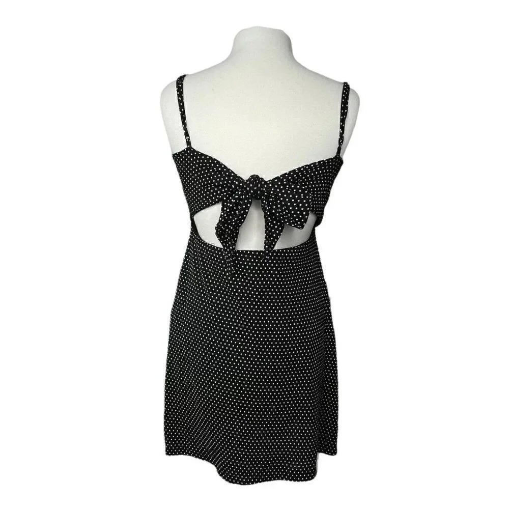 Free People Dottie Mini Cut Out Dress Black/White